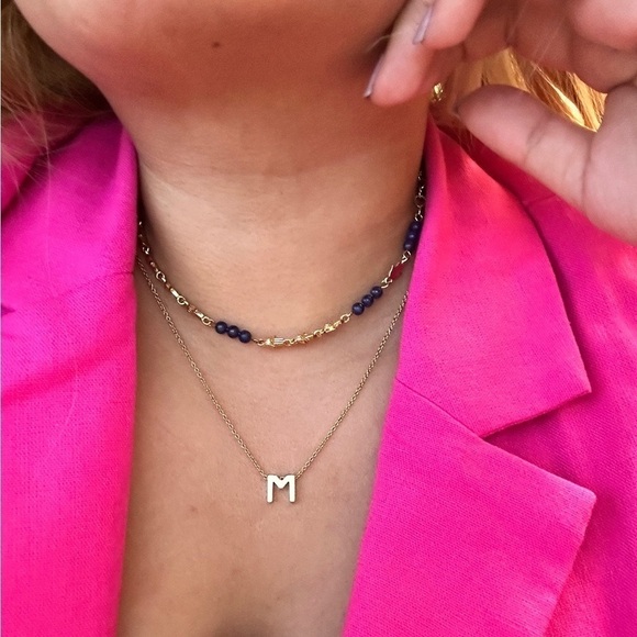 Ettika Hamsa hand and navy blue bead choker - Picture 3 of 3